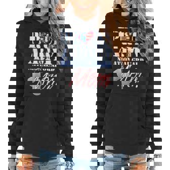 Proud Army National Guard Mom Usa Heart Mothers Day Women Hoodie Graphic Print Hooded Sweatshirt - Thegiftio