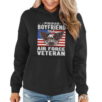 Proud Boyfriend Of Air Force Veteran Patriotic Military Gift Women Hoodie - Thegiftio