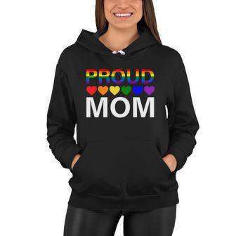 Proud Mom Mothers Day Gift Lgbtq Rainbow Flag Gay Pride Lgbt Gift Women Hoodie - Thegiftio UK