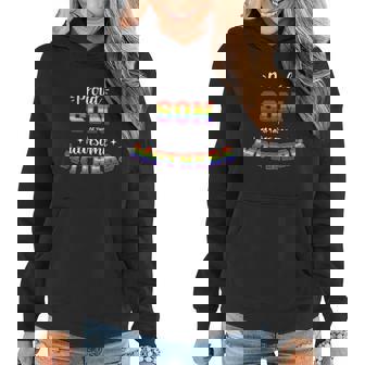 Proud Son Awesome Lesbian Mothers Family Rainbow Pride Gift Graphic Design Printed Casual Daily Basic V2 Women Hoodie - Thegiftio