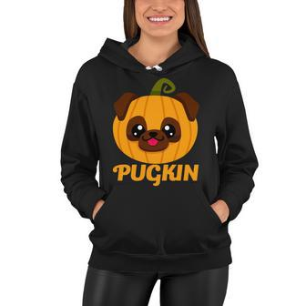 Pugkin Pumpkin Pug Women Hoodie - Monsterry CA