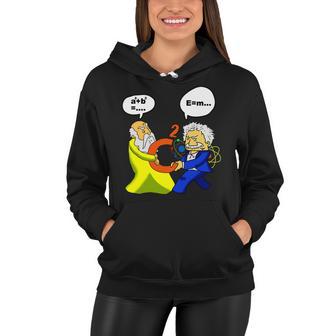 Pythagoras Vs Einstein Funny Math Science Tshirt Women Hoodie - Monsterry UK