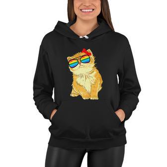 Rainbow Flag Gay Pride Cat Lgbt Pride Month Women Hoodie - Monsterry