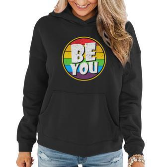Rainbow Lgbtq Be You Gay Pride Lgbt Ally Graphic Design Printed Casual Daily Basic Women Hoodie