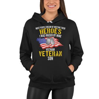 Raised By My Hero Proud Vietnam Veterans Son Tshirt Women Hoodie - Monsterry