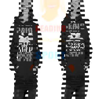 Reading Is My Favorite Sport Book Lover Books Bookworm Women Hoodie - Thegiftio