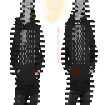 Resist Retro Usa Flag The Resistance Anti Trump Women Hoodie - Thegiftio