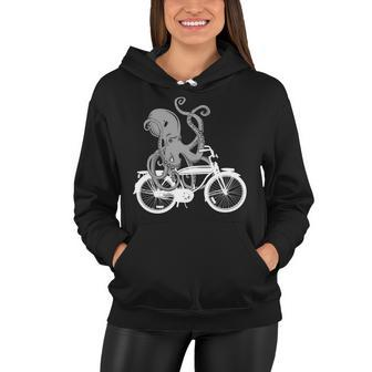 Retro Octopus Bike Tshirt Women Hoodie - Monsterry AU