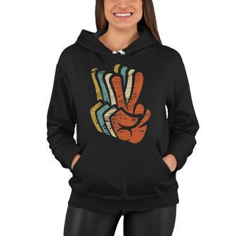 Retro Peace Gift Funny Gift Love 60S 70S Hippie Inspired Women Hoodie - Monsterry CA
