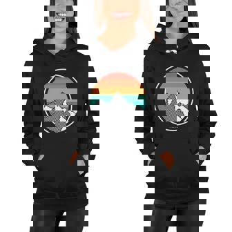 Retro Sunset Mountain Women Hoodie - Monsterry