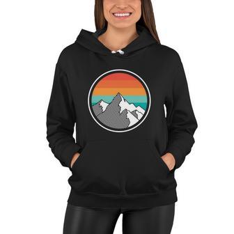 Retro Sunset Mountain Women Hoodie - Monsterry AU