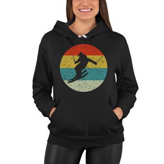 Retro Vintage Skiing V2 Women Hoodie - Monsterry UK