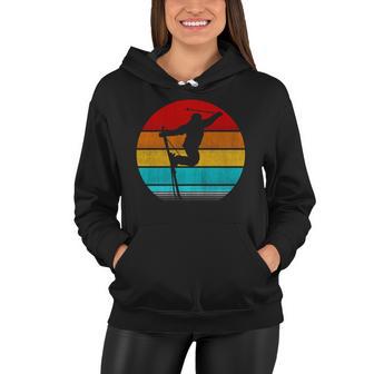 Retro Vintage Skiing V3 Women Hoodie - Monsterry