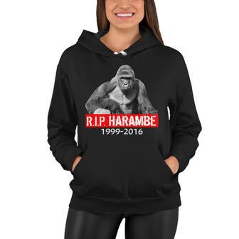 Rip Harambe Gorilla Cincinnati Zoo Women Hoodie - Monsterry