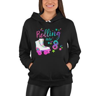 Roller Skate Birthday Shirt 5Th 80S Outfit Decades Party Women Hoodie - Monsterry CA