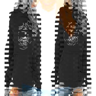 Rooted In Christ Cross Pray God Bible Verse Funny Christian Women Hoodie - Thegiftio UK