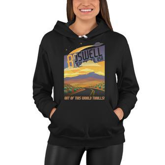 Roswell New Mexico Travel Poster Women Hoodie - Monsterry DE