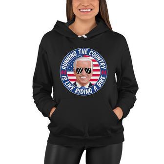 Running The Country Is Like Riding A Bike Joe Biden Women Hoodie - Monsterry DE