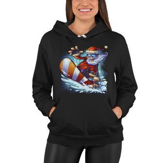 Santa Snowboard Women Hoodie - Monsterry AU