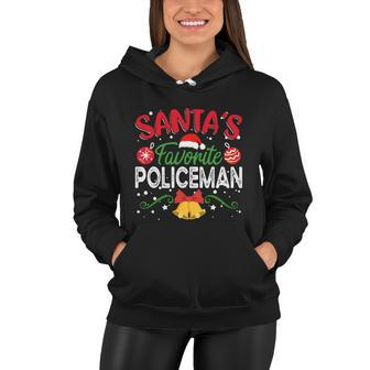 Santas Favorite Policeman Funny Policeman Christmas Gift Women Hoodie - Monsterry DE