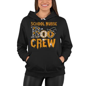 School Nurse Teacher Boo Crew Halloween School Nurse Teacher Women Hoodie - Seseable