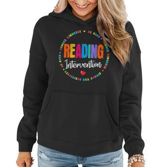 School Support Specialist Teacher Squad Reading Intervention V2 Women Hoodie - Seseable