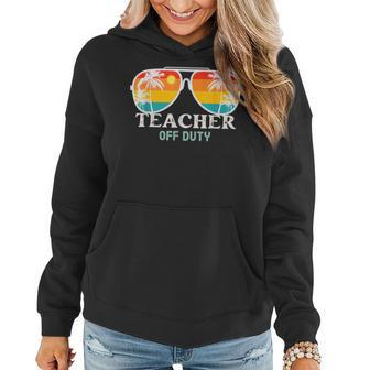 School Teacher Off Duty Sunglasses Beach Sunset Summer Women Hoodie - Seseable