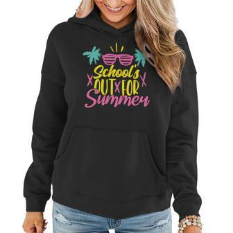 Schools Out For Summer Teacher Cool Retro Vintage Last Day Women Hoodie - Seseable