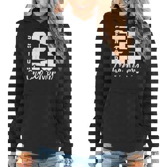 Senior Cheer Mom 23 Cheerleader Parent Class Of 2023 Women Hoodie Graphic Print Hooded Sweatshirt - Thegiftio