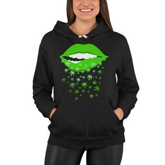 Sexy Lips Cannabis Marijuana Weed Tshirt Women Hoodie - Monsterry