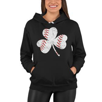 Shamrock Clover Leaf Baseball Women Hoodie - Monsterry DE