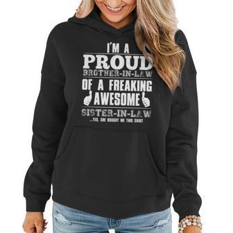 Sister And Brother In Law Proud Brother-In-Law Gifts T Women Hoodie - Thegiftio UK
