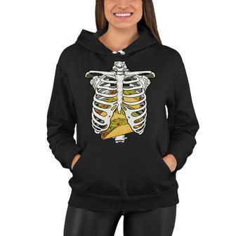 Skeleton Rib Cage Filled With Tacos Tshirt Women Hoodie - Monsterry