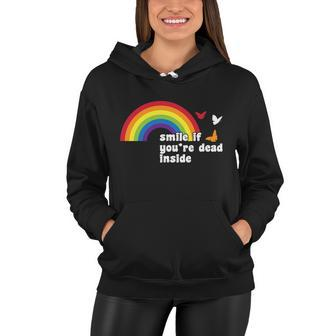 Smile If Youre Dead Inside Tshirt Women Hoodie - Monsterry AU