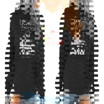 Snow Xmas Gifts This Girl Love Her Akita Reindeer Hat Women Hoodie Graphic Print Hooded Sweatshirt - Thegiftio
