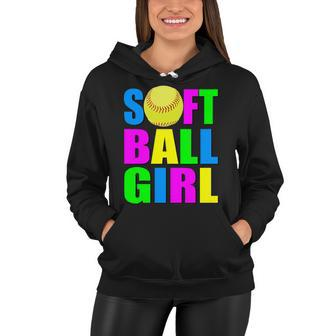 Softball Girl Tshirt Women Hoodie - Monsterry