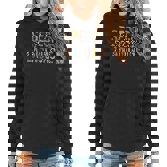 Speech Language Pathologist Slp Speech Therapy Pathology V2 Women Hoodie - Thegiftio