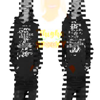 Spooky Halloween Thick Thighs Spooky Vibes Halloween Women Hoodie | Seseable CA