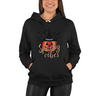 Spooky Vibes Pumpkin Halloween Quote V2 Women Hoodie - Monsterry CA