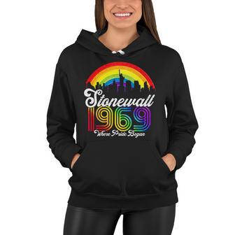 Stonewall 1969 Where Pride Began Lgbt Rainbow Women Hoodie - Monsterry DE