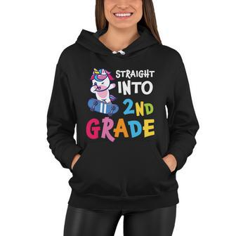 Straight Into 2Nd Grade Unicorn Back To School Women Hoodie - Monsterry CA