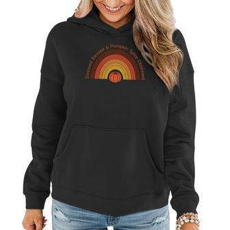 Stressed Blessed And Pumpkin Spice Obssessed Fall Women Hoodie Graphic Print Hooded Sweatshirt - Seseable