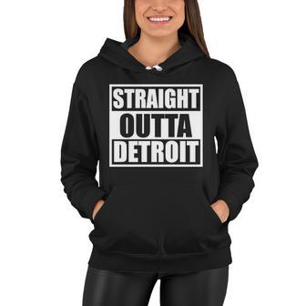 Striaght Outta Detroit Michigan Tshirt Women Hoodie - Monsterry