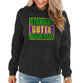 Striaght Outta Mardi Gras New Orleans Party T-Shirt Graphic Design Printed Casual Daily Basic Women Hoodie