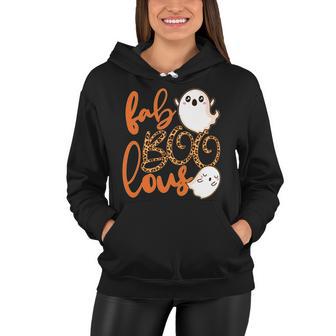 Stylish Leopard Halloween Fab-Boo-Lous Ghost Tshirt Women Hoodie - Monsterry DE