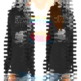 Summer Sun And Party Time Sloth Loungin Graphic Design Printed Casual Daily Basic Women Hoodie - Thegiftio UK
