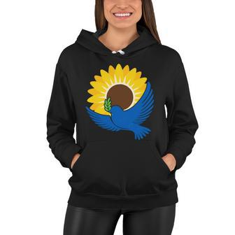 Sunflower Peace Dove Stand With Ukraine End The War Tshirt Women Hoodie - Monsterry CA