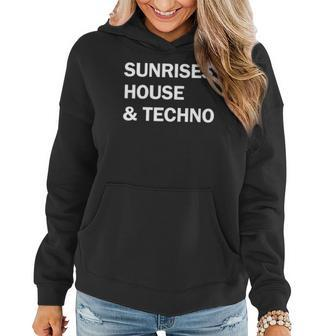 Sunrises House And Techno Women Hoodie Graphic Print Hooded Sweatshirt - Thegiftio UK