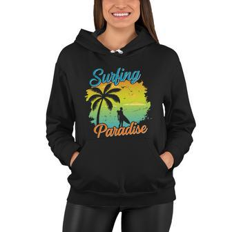 Surfing Paradise Summer Vacation Surf Women Hoodie - Monsterry DE