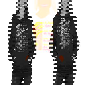 Taurus Girl Queen Melanin Afro Queen Black Zodiac Birthday Women Hoodie | Seseable CA